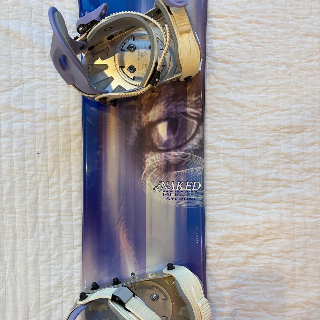 Naked Sycron スノーボード　ブルー　ホワイト　141 cm2点セット