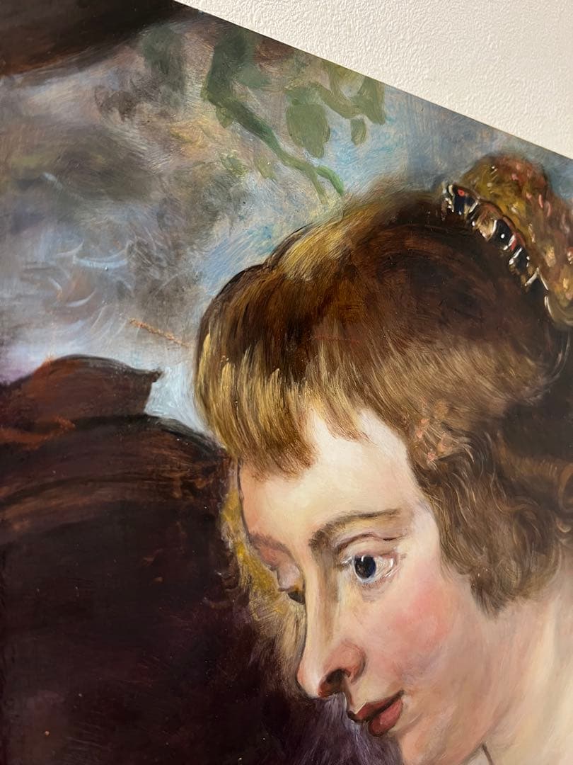 【F10号】ルーベンス 複製画 模写 肖像画 油彩画 女性の肖像　複製画