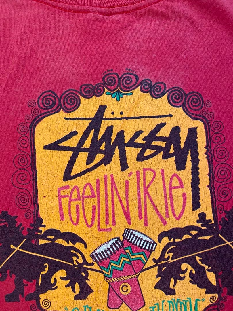 Stussy XL 80s 黒タグ　Feelin Irie sk8 ビンテージ
