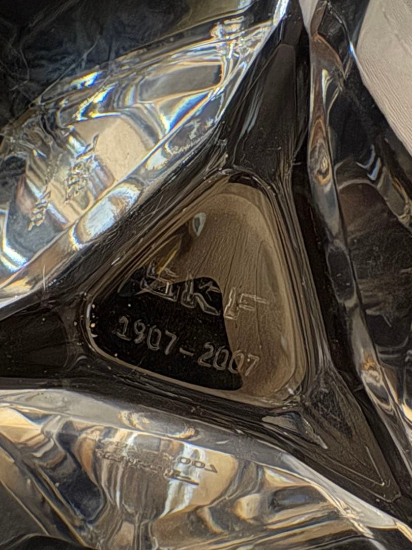 【希少】Orrefors オレフォス SKF 100周年記念 クリスタルオブジェ