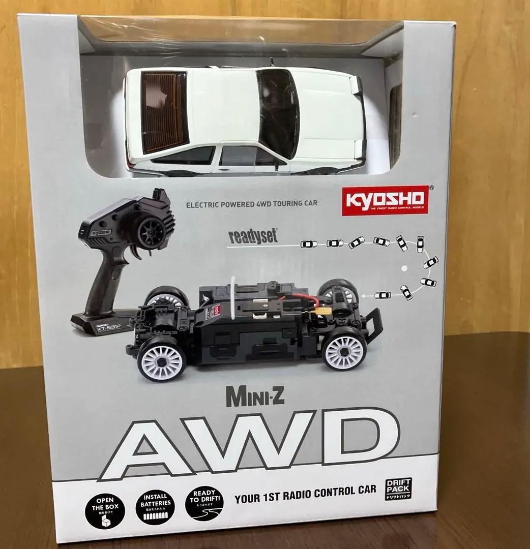 京商ミニッツAWD　トヨタ　スプリンタートレノ　ホワイト　AE86 レディセット