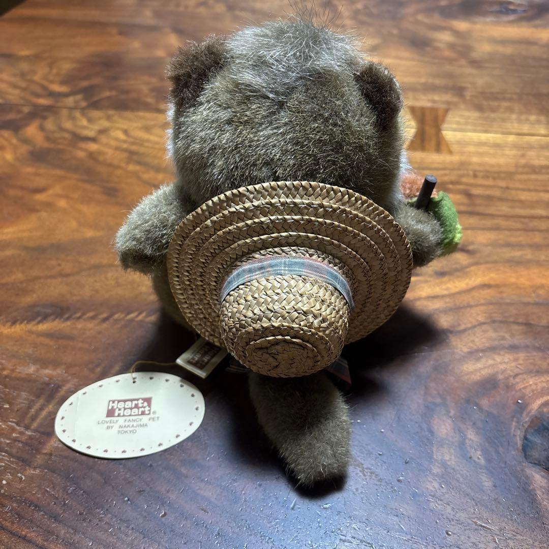 昭和レトロ　ナカジマ　ごきげんたん太　たぬき　ぬいぐるみ　Heart＆Heart