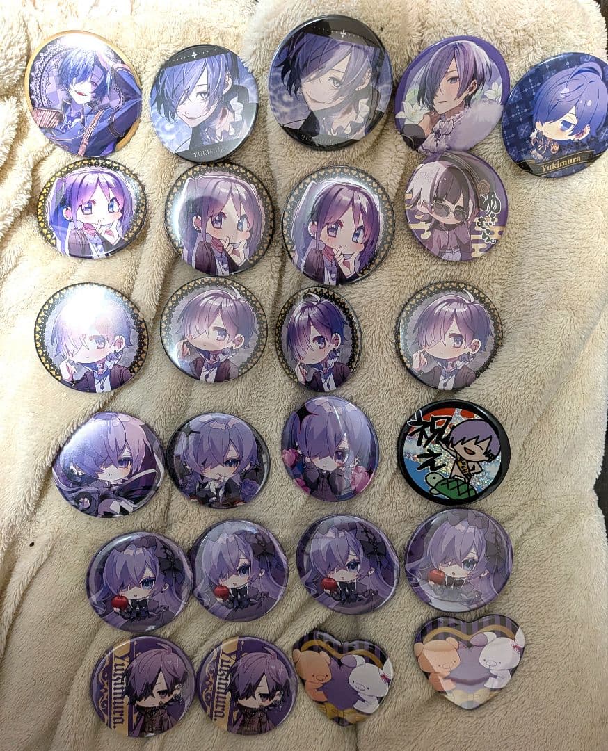 ゆきむら　缶バッジ アクリルキーホルダー他　55個