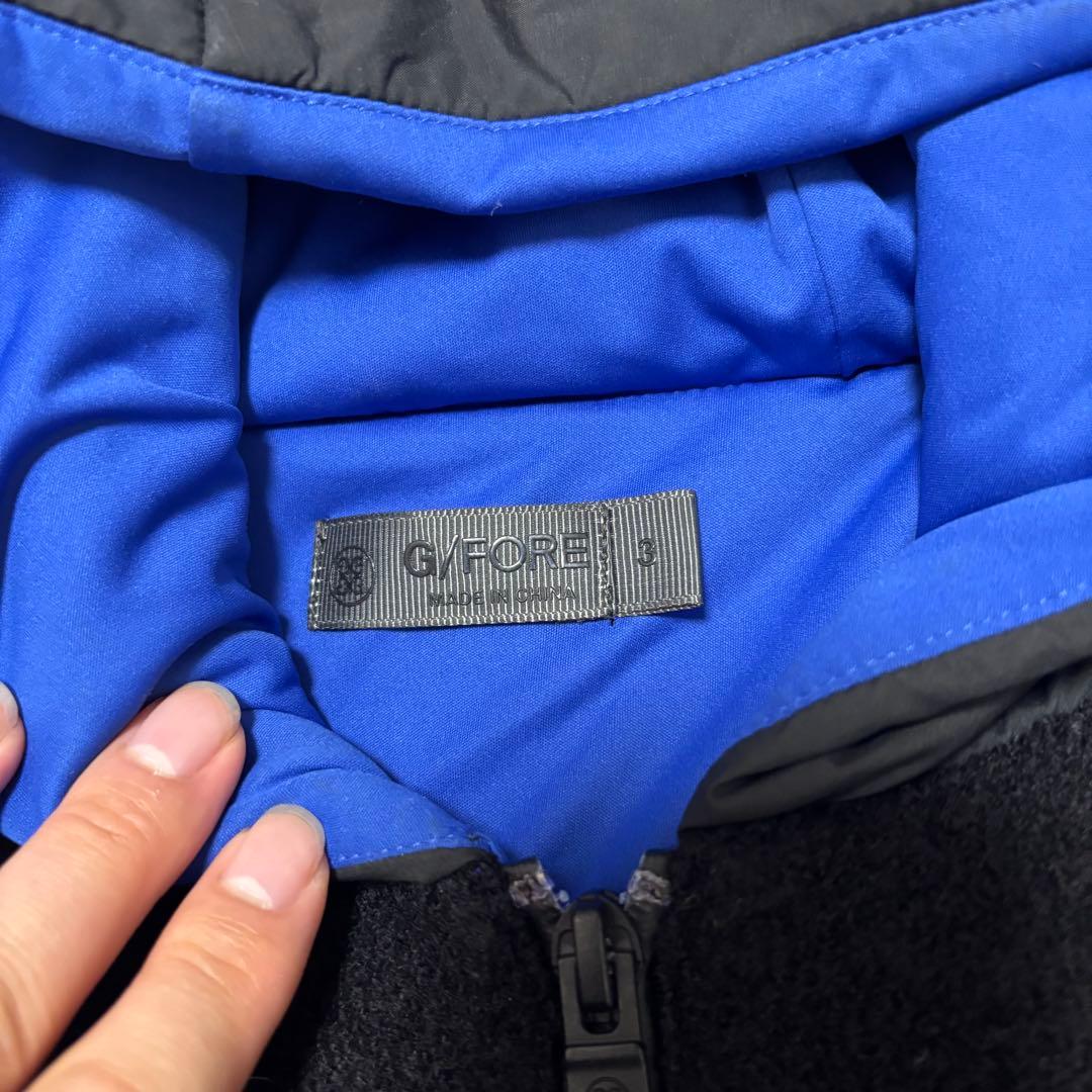 G FORE ゴルフ パーカー ニット キルティング ブラック 中綿 ジップ