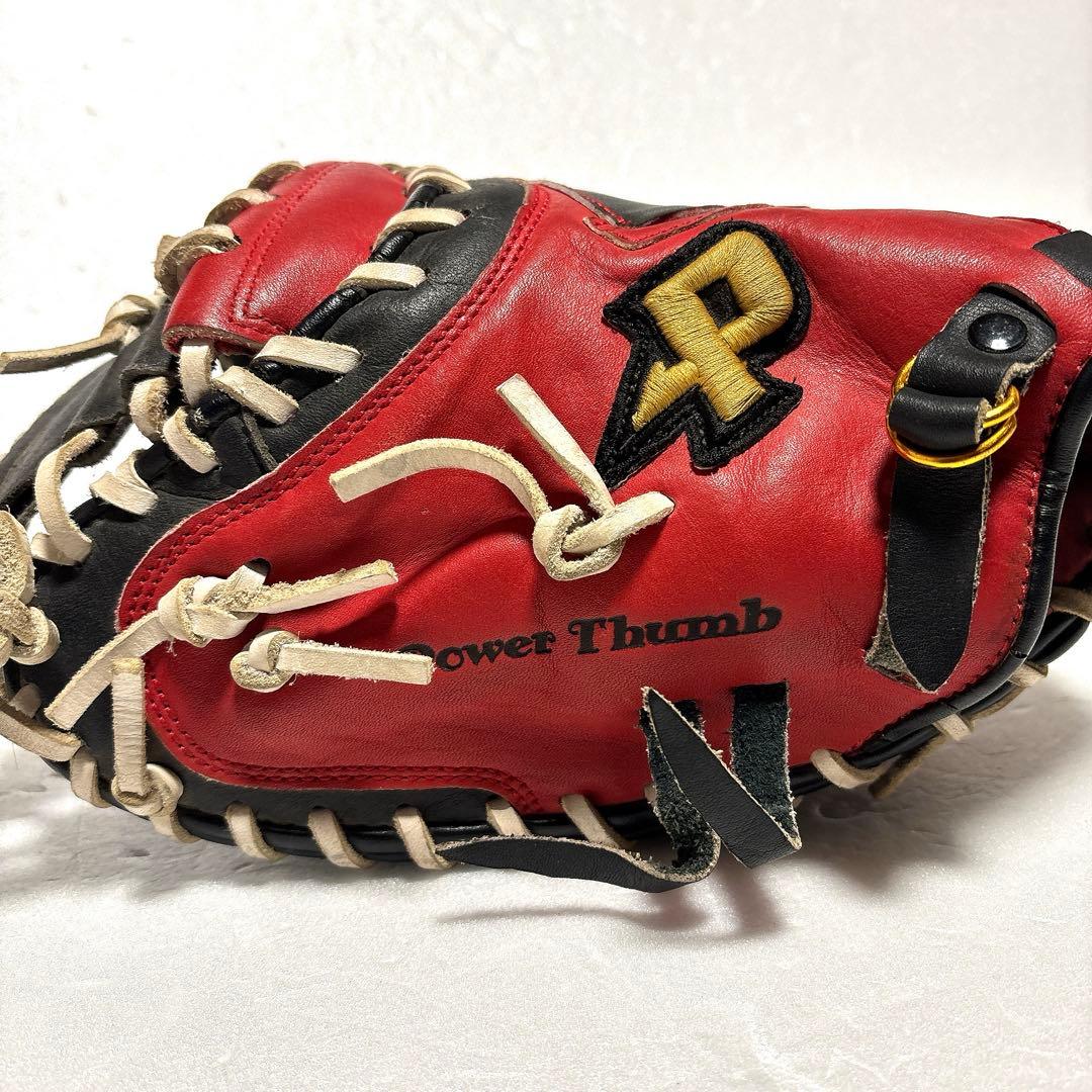 《希少モデル》 キャッチャーミット レッド ブラック 軟式 左利き用