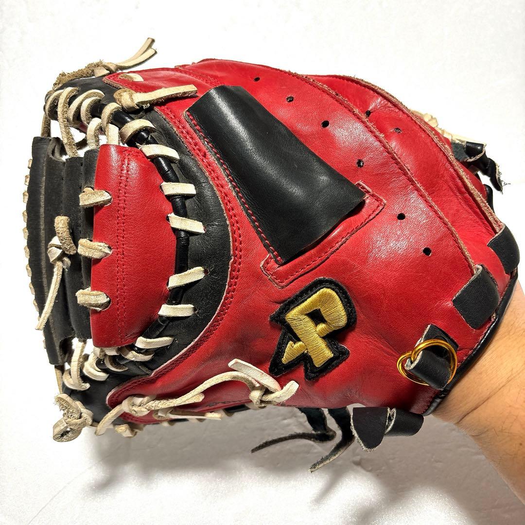 《希少モデル》 キャッチャーミット レッド ブラック 軟式 左利き用