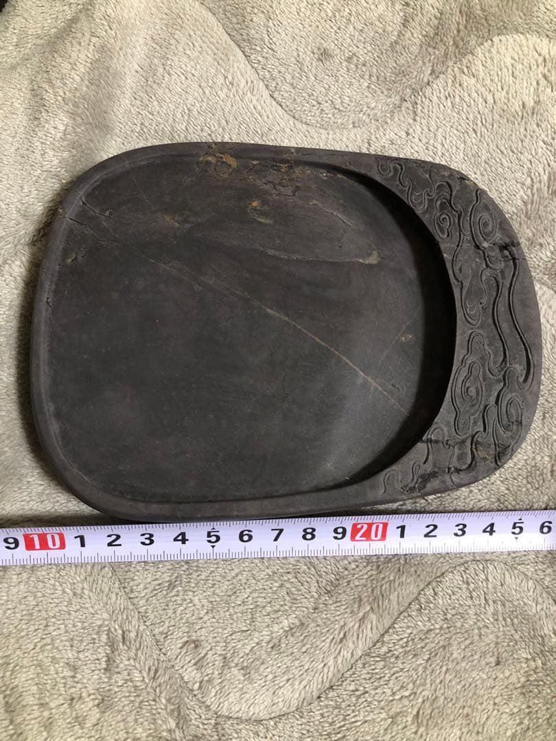 硯【端渓硯　胭脂暈・蕉葉白・火捺・金綫など】◆6.5吋◆上質箱◆旧老坑水巌坑美石