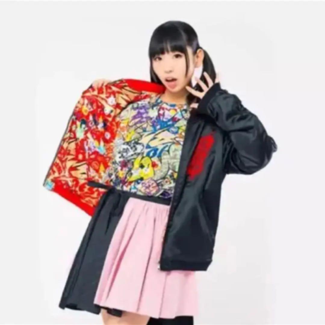 L ) 新品 未使用 でんぱ組 赤 スカジャン ブルゾン ジャケット 古川未鈴