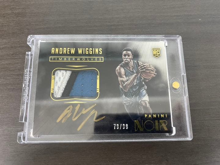 スポーツ選手 Panini Noir Andrew Wiggins RC patch auto