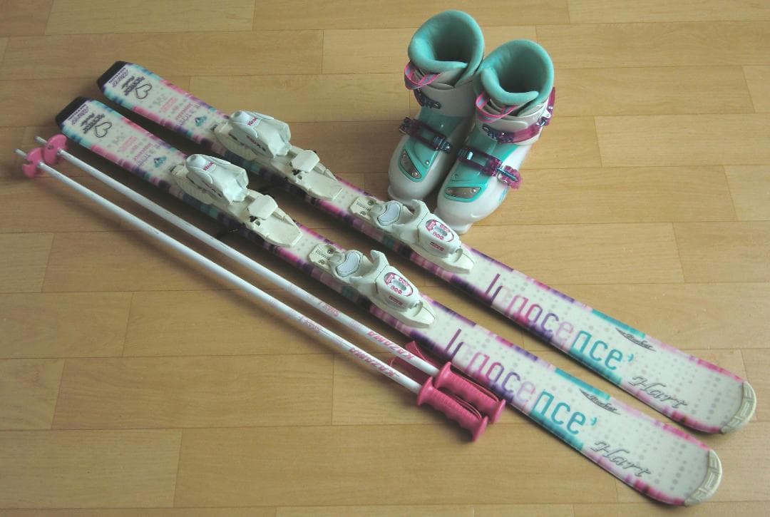 ■■1月限定■送料無料■Hart■子供用スキーセット■板120靴21■WAX済■