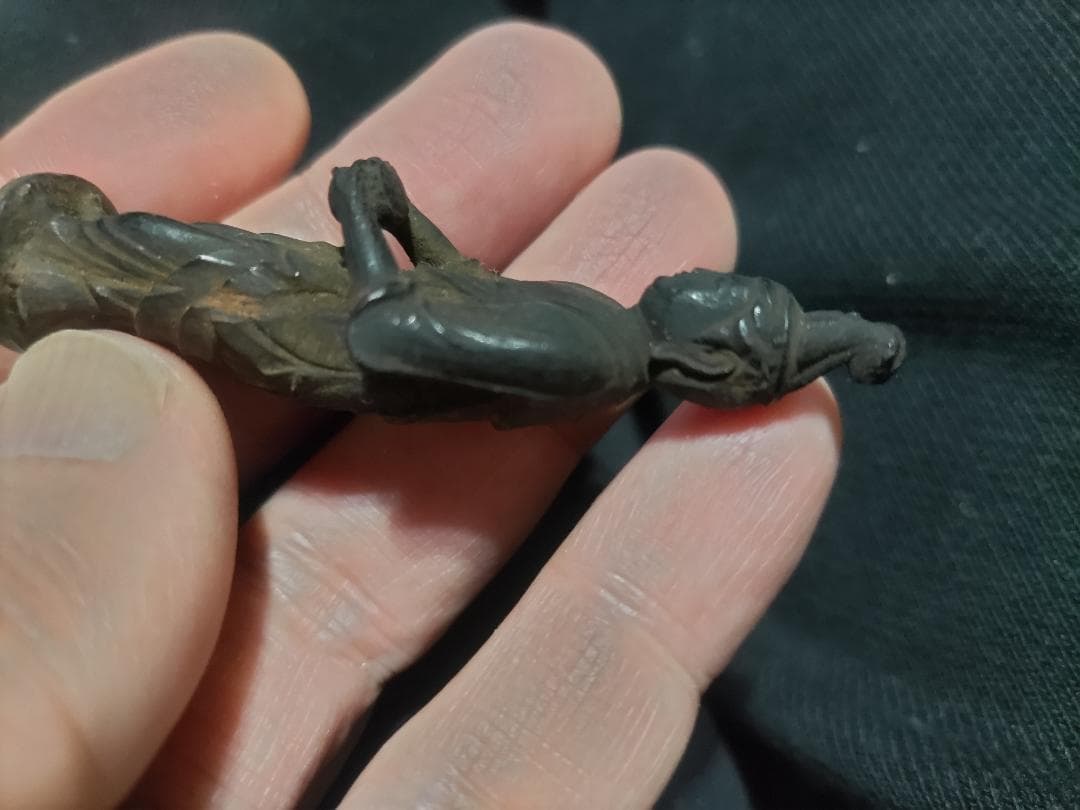 木造　阿弥陀三尊　左脇侍像　観音菩薩　立像（6.7㎝）