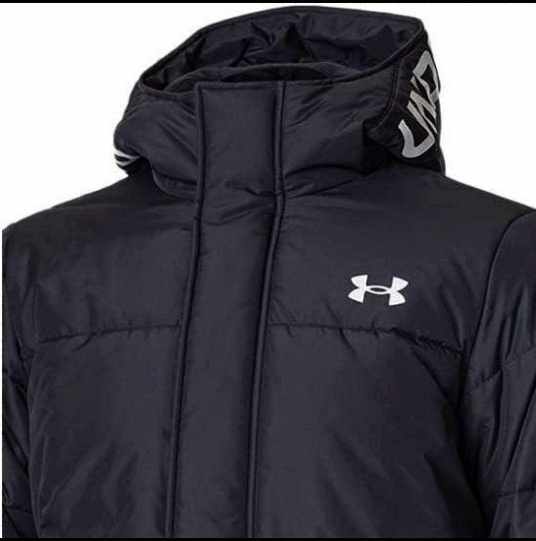 極美品 UNDER ARMOR アンダーアーマー ベンチコート ブラック L