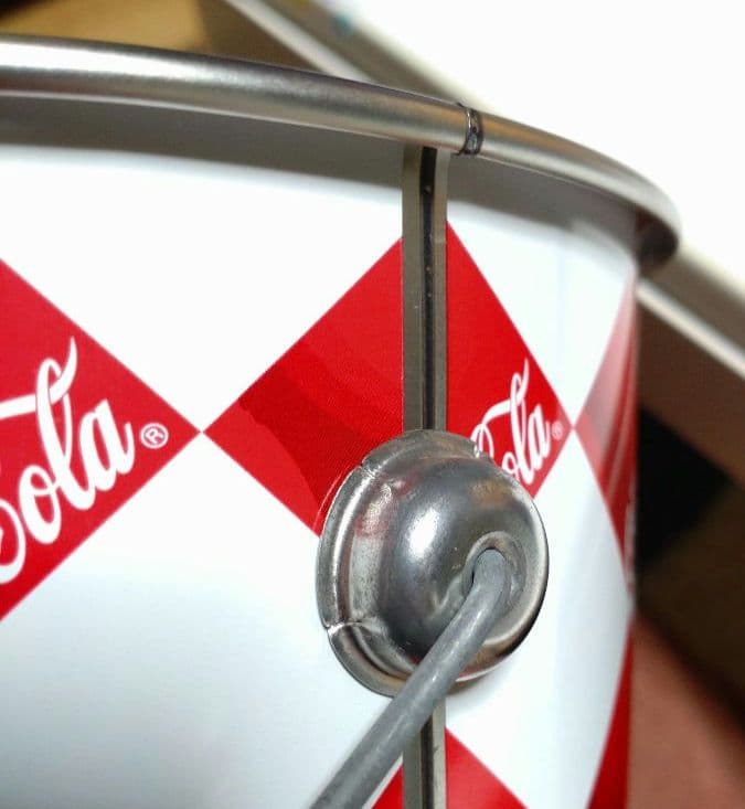 コカ・コーラ/Coca-Cola 筒型 缶 蓋付き チェック柄 赤✖白 貴重