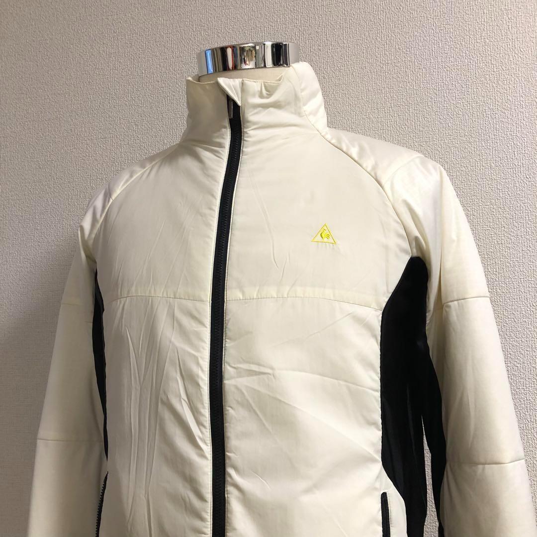 ルコックゴルフ◆ジップアップ ダウン ジャケット オフホワイト Lサイズ