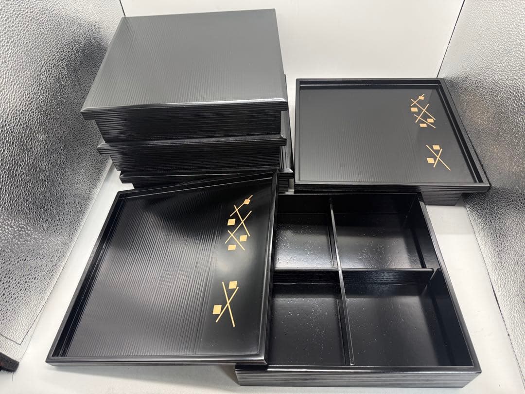 輪島塗 松花堂弁当5客　蒔絵　四つ切　木製 懐石料理251221