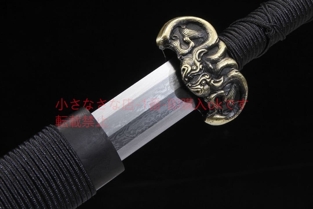 合金装人形具漢剣八面模様鋼  古兵器 武具 刀装具 日本刀 模造刀 居合刀