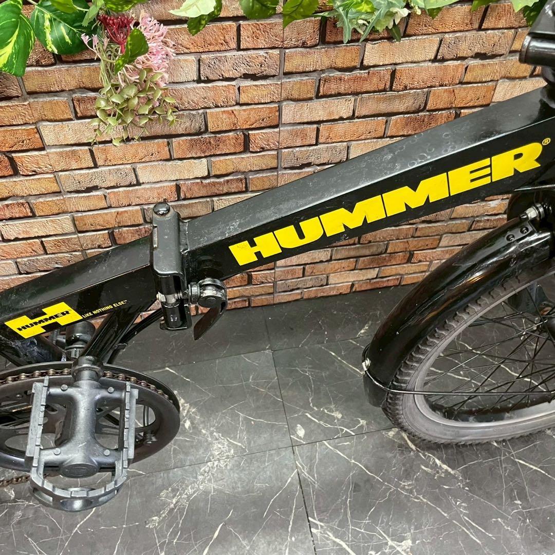 【100】折りたたみ自転車 折車 HUMMER ブラック 変速付き