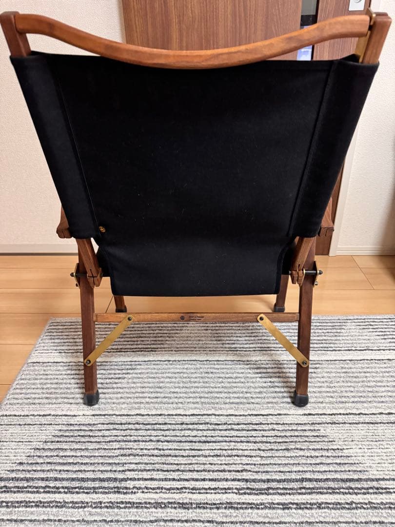 キャンプオンパレード　コンダクターズチェア　ローチェアハイバック、帆布一体型、黒