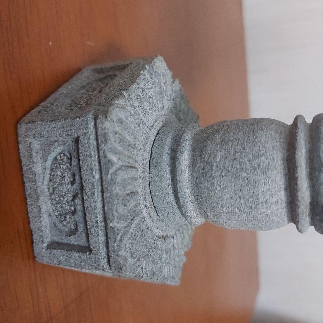 石製 和風灯篭 約25cm グレー