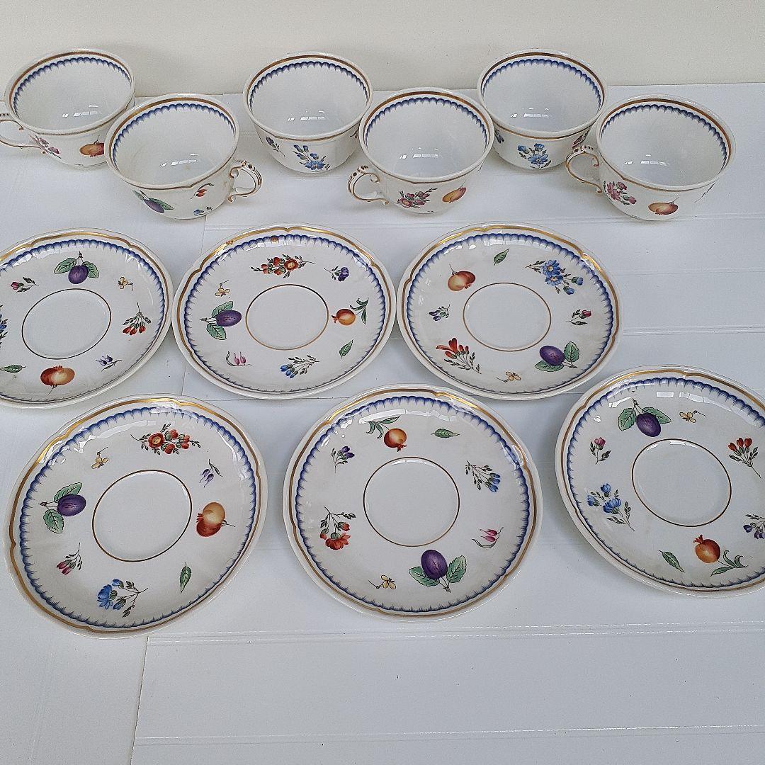 正規輸入　ジノリイタリアンフルーツ　 カップ&ソーサー6客揃え