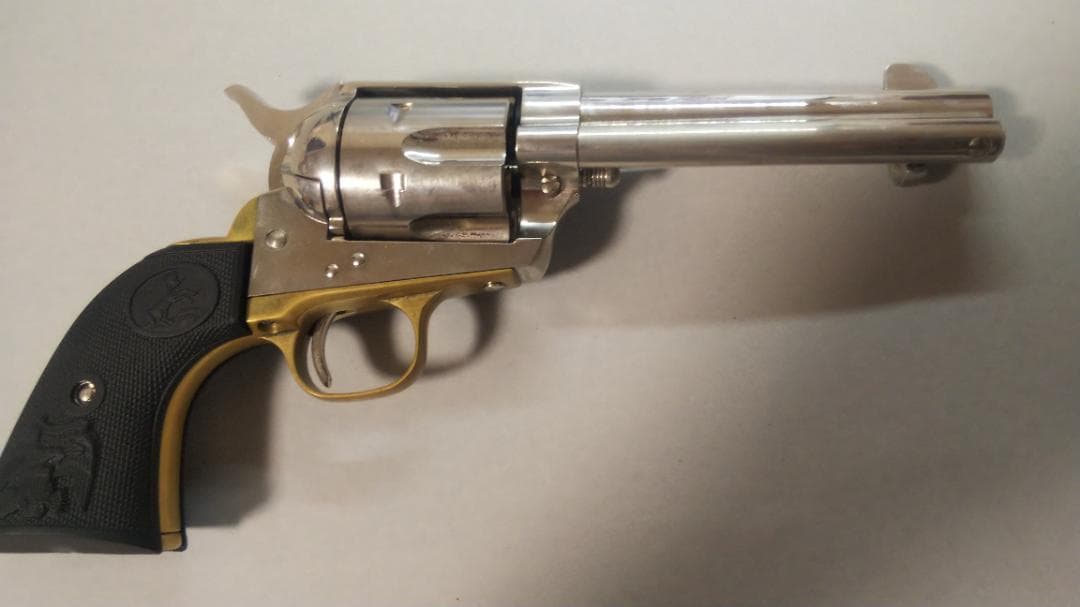 タナカ　コルトSAA　真鍮トリガーガード、バックストラップ換装ver