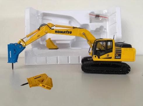 ミニカー 1/50 PC220-10 掘削機 バケット アタッチメント２個付き