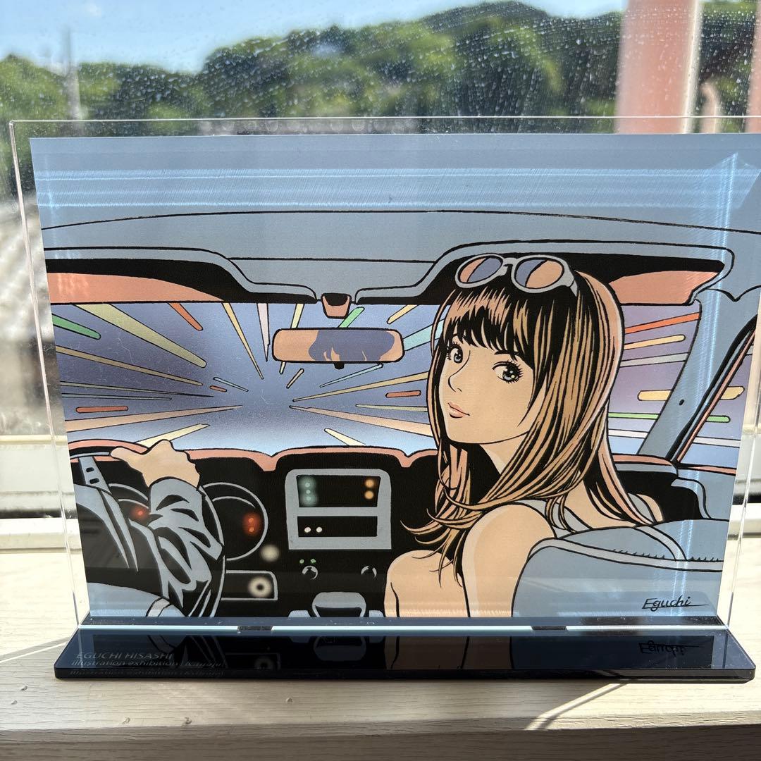 江口寿史　高速道路　アクリルプレートスタンド　　展覧会場で購入　希少