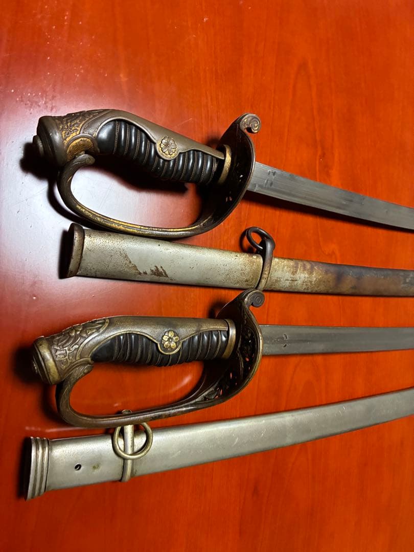 指揮刀　サーベル　模造刀　軍刀　武具　陸軍　日本刀　銃剣　2点セット