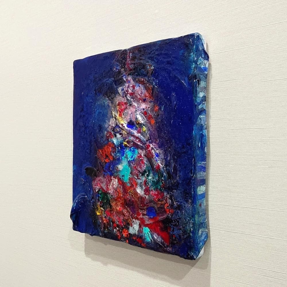 内野隆文　抽象画　絵画　F0号　アート作品　現代美術　キャンバス　厚塗り　真作