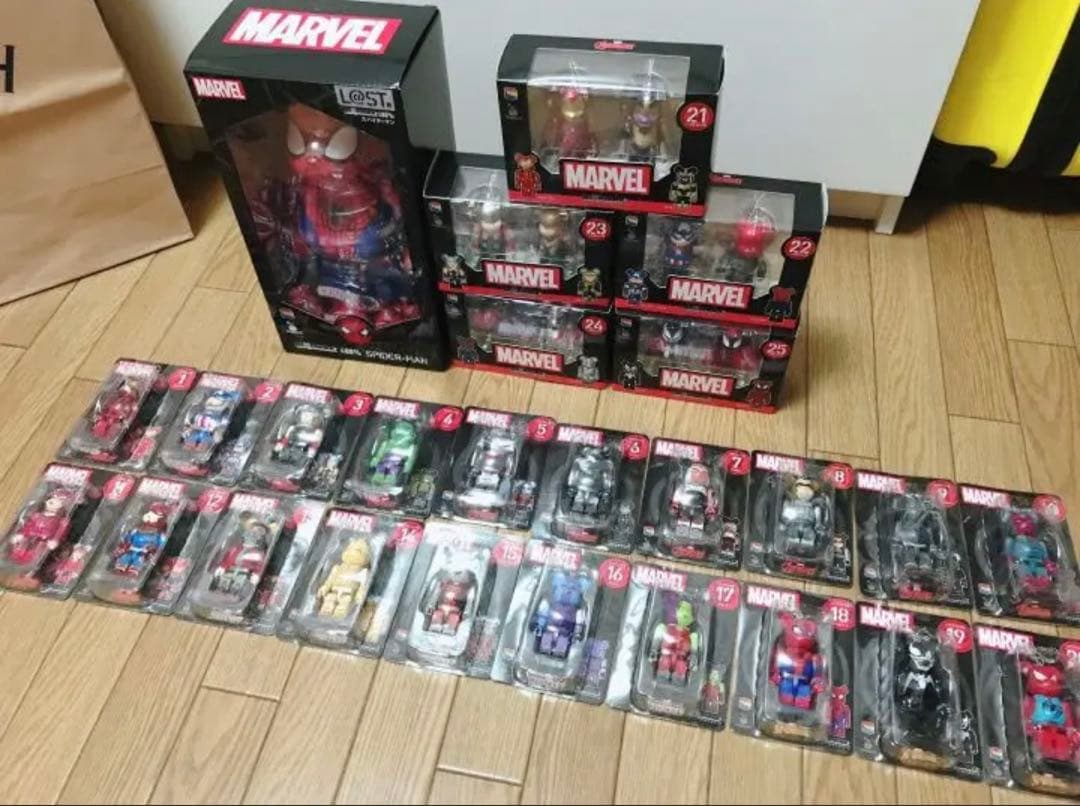 BE@BRICK X MARVEL ハッピーくじ コンプリートセット  計26点
