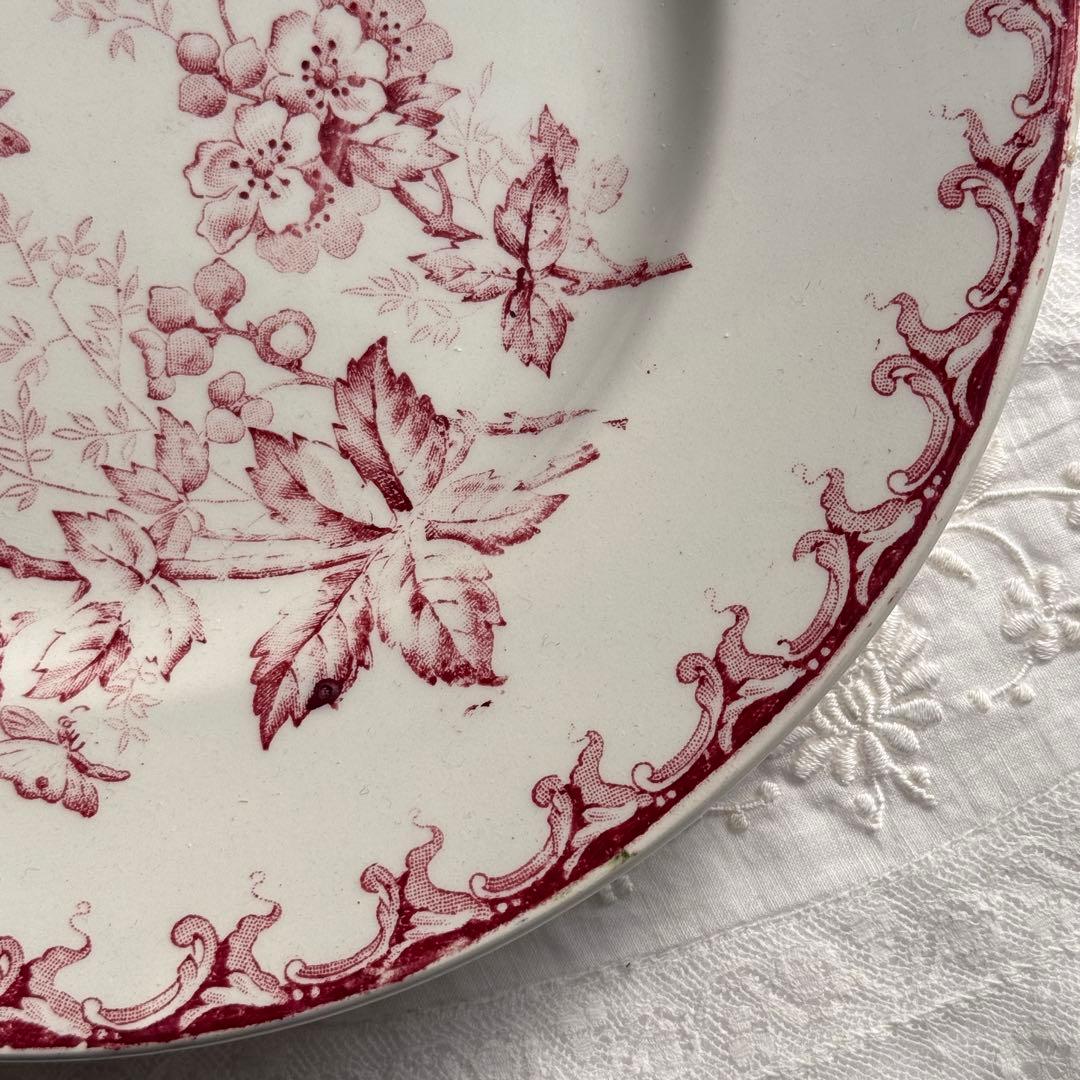 美品　フランスアンティーク　サンタマン　オーべピーヌ デザートプレート