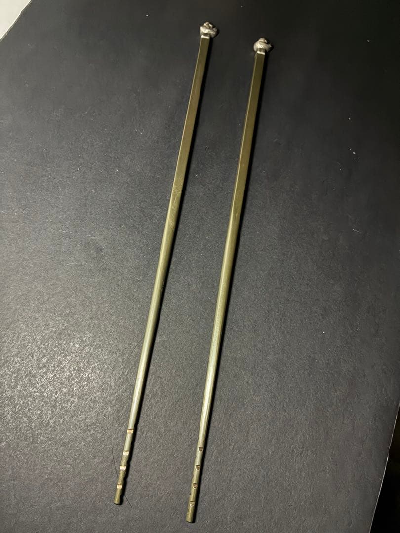 【純銀 南鐐】木村清雲 作 烏頭火箸 共箱・栞付｜作家物 茶道具 銀製