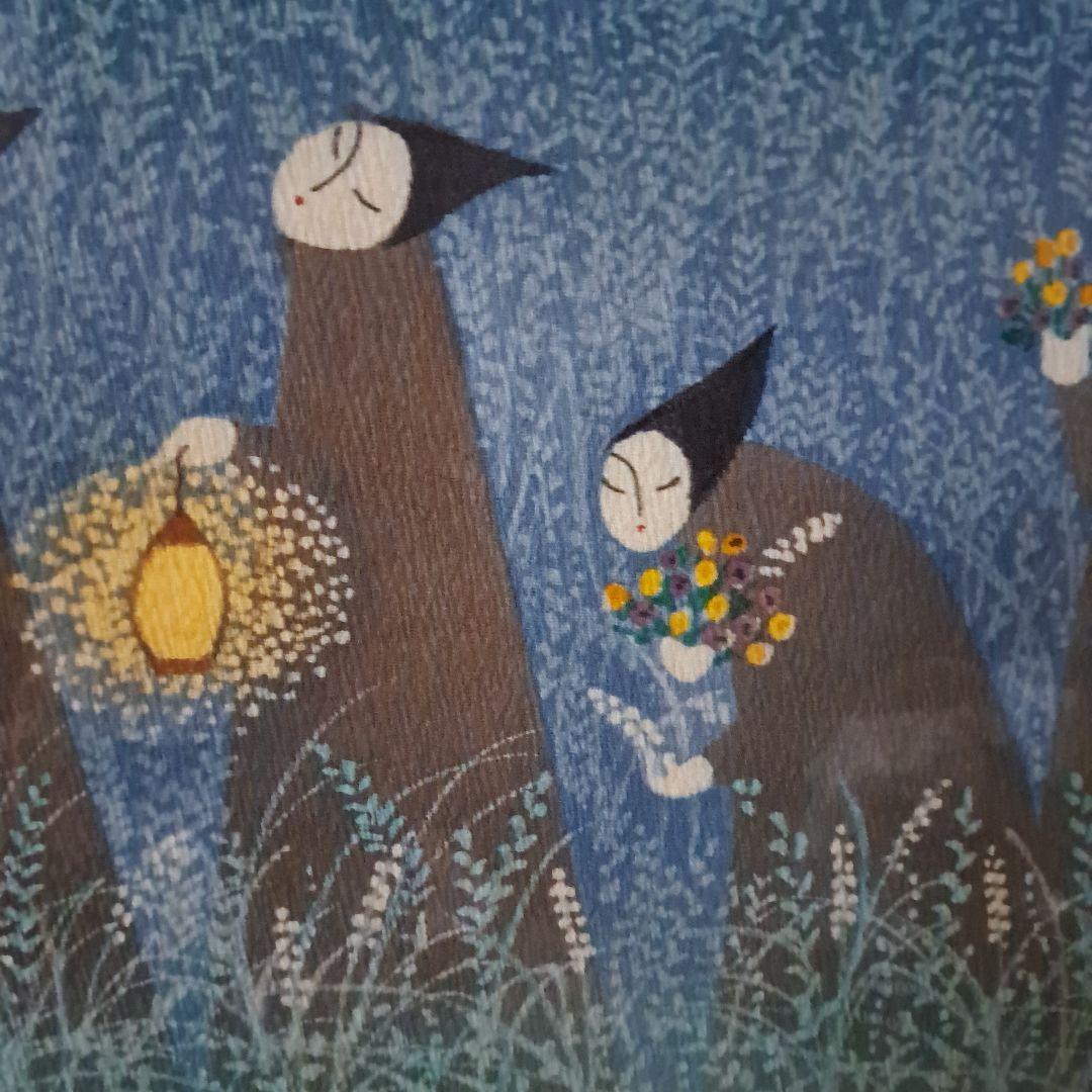 超希少　月光の魔術師　加藤　千代さん作　染画ロウ描きと染めのアート【野をゆく】