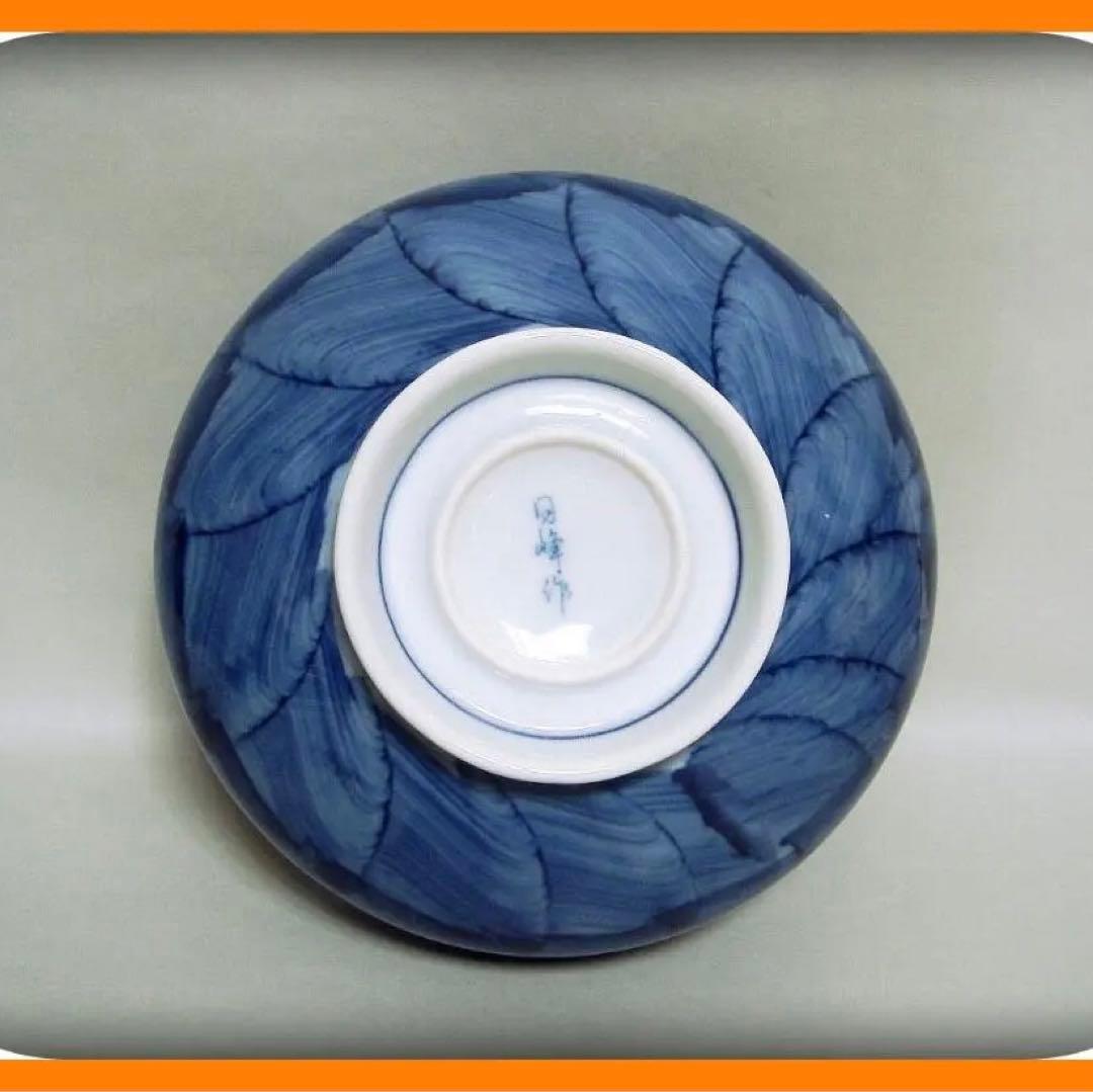 73『染付 花 輪花鉢』　/骨董品 古美術 アンティーク 古玩