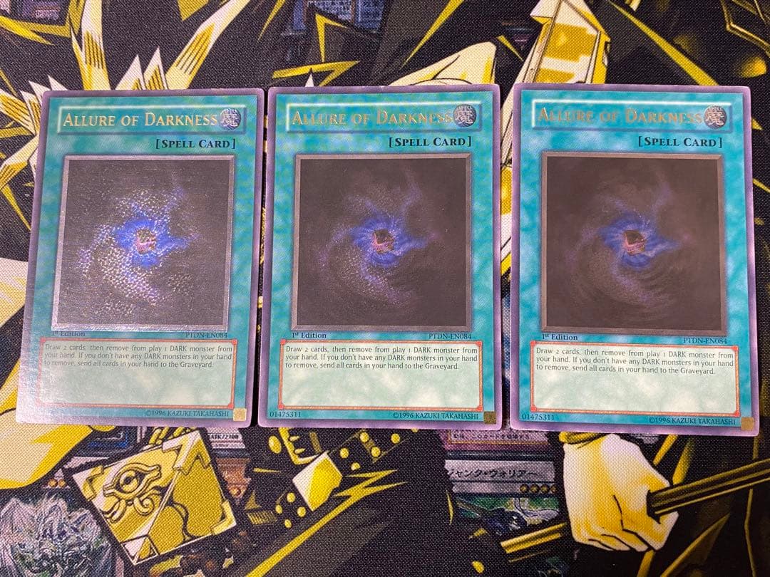 遊戯王 闇の誘惑 英語版 レリーフ 1st 3枚