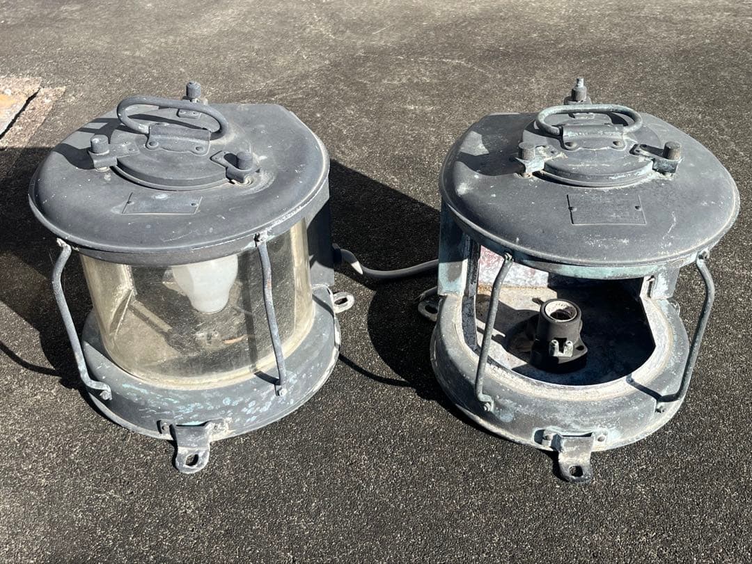 アンティーク航海灯 （2ケ）