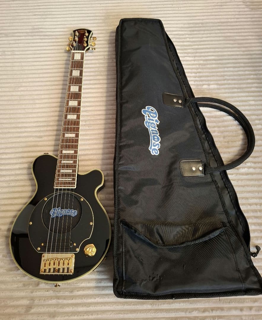 Pignose Guitar 純正ケース付き ピグノーズブロックインレイ ギター