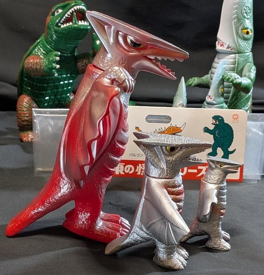 昭和ガメラ＆ギロン＆宇宙ギャオス（日東復刻・マルサン）ソフビフィギュア９体セット