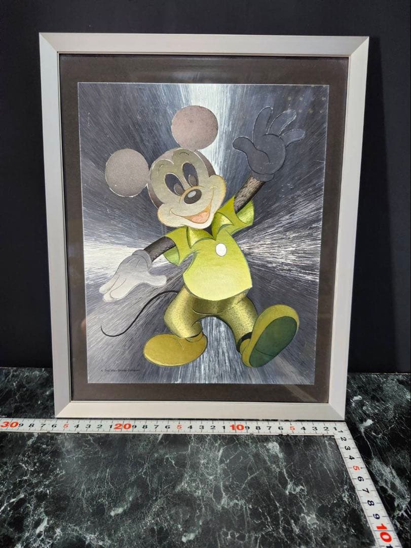ミッキーマウス アート メタリック　インテリア　ディズニー　イラスト　　　絵画