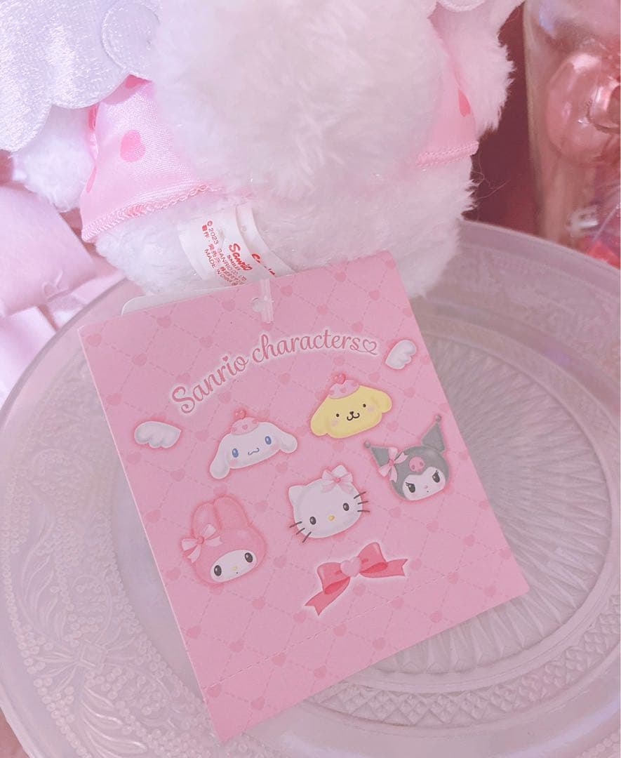 希少♡レア♡昭和レトロ♡シナモロール♡ハート♡ぬいぐるみ♡ピンク♡ロリータ♡