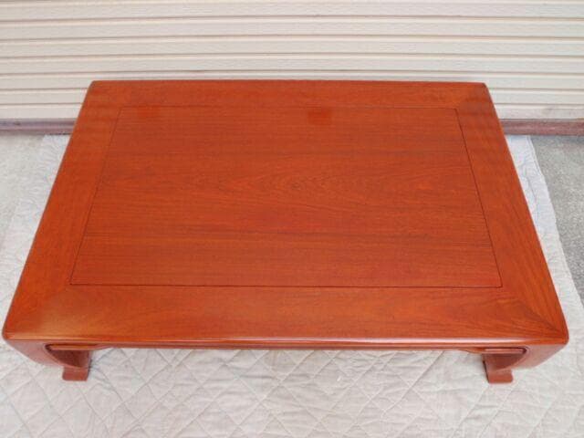 新品♪4尺(120巾) 花梨無垢 一重ヌキ入り 高級座卓 座敷机 唐木ちゃぶ台