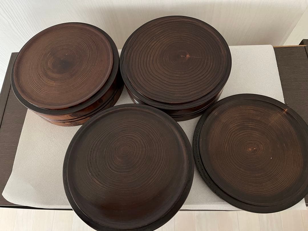 ❤️ 木曽漆器　伝統工芸品　重箱　三段重ね　木製　くり抜き　❤️