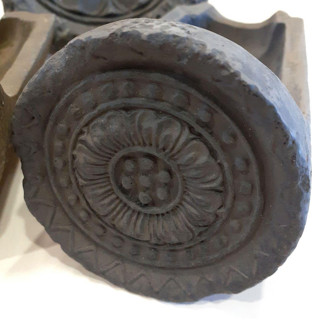 古代瓦花器　3点