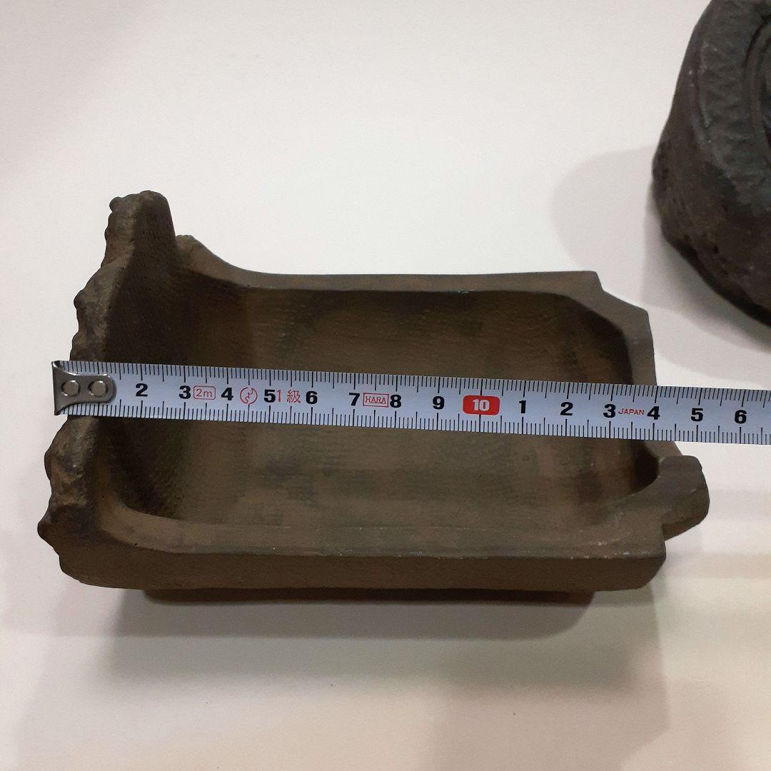 古代瓦花器　3点