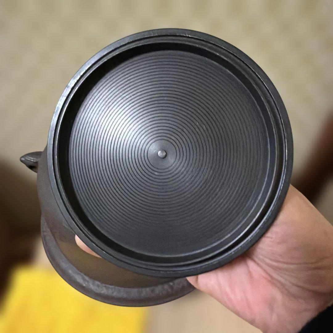 初だし品　　茶釜　浜松紋真形釜　人間国宝　釜師　高橋敬典　銅蓋　共箱　茶道具