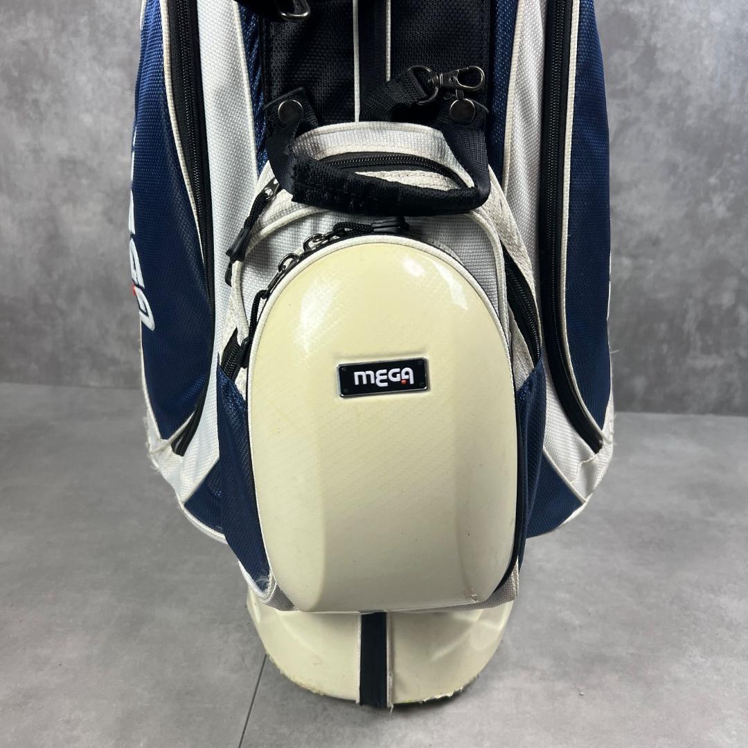 MEGA　メガゴルフ　ハードキャディバッグ　10分割　カート式　2輪キャスター