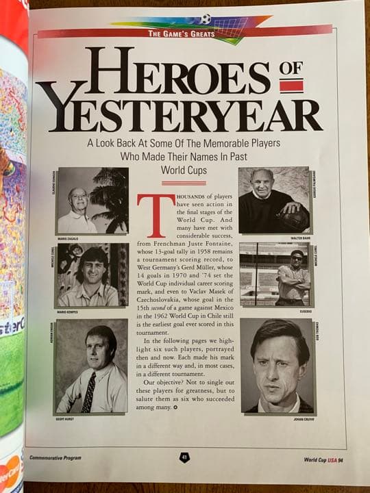 入手不可能！World Cup USA 94 公式プログラム