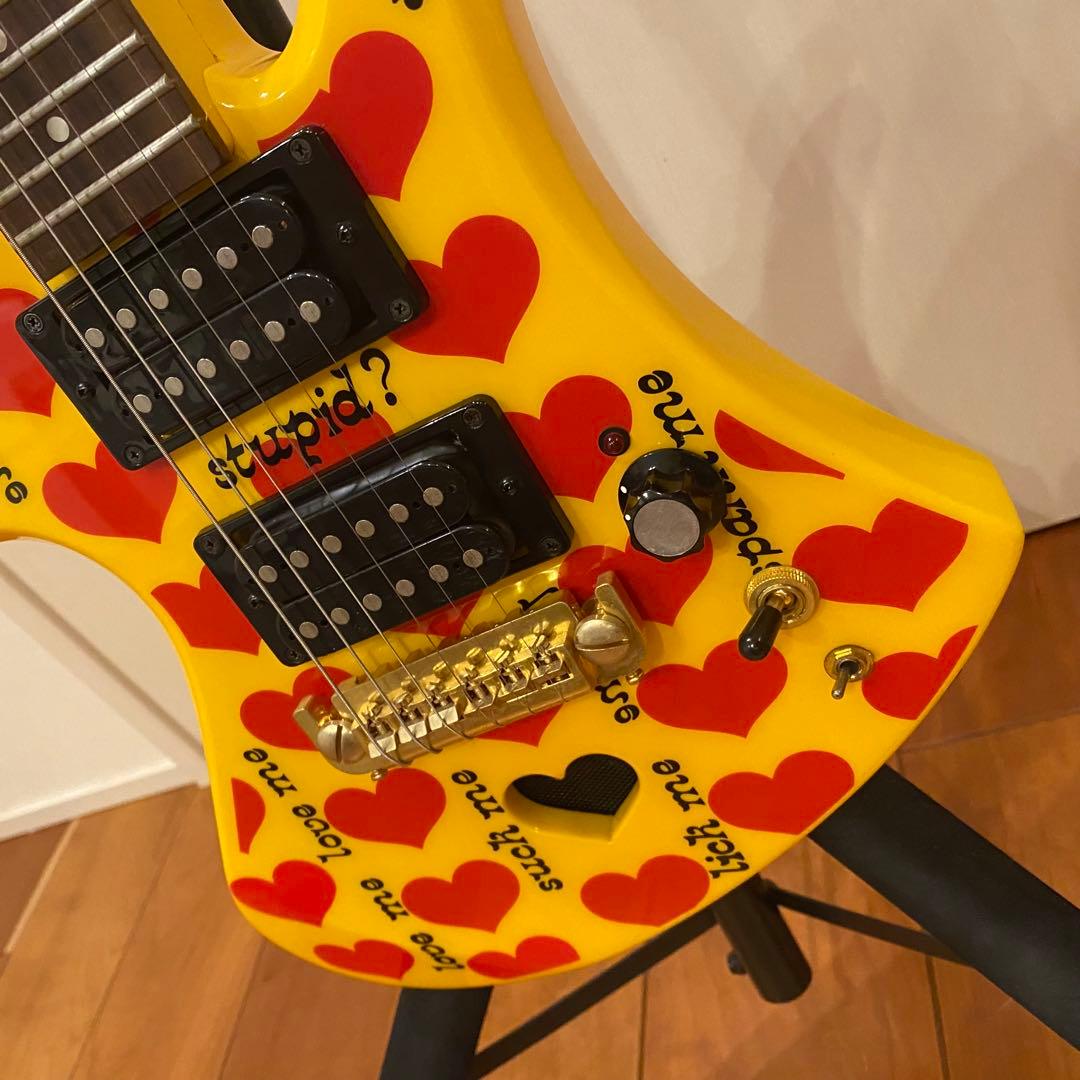 美品★BURNY Fernandes hide イエローハートJr. ミニギター