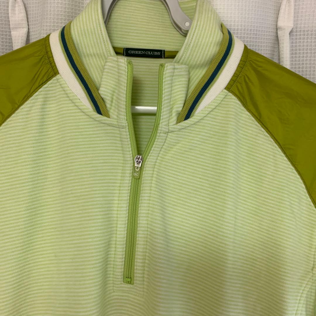 GREEN CLUBS サイズ5ハーフジップ ストライプ メンズウェア