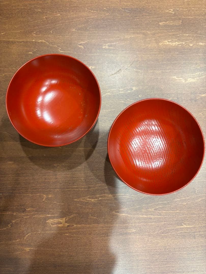 漆　お椀　赤　2つセット